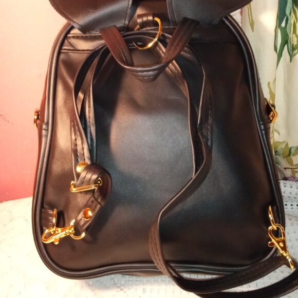 Disney Minnie Mouse Girls Fashion Red and Black Mini-Backpack and Girls Purse - Picture 5 of 16